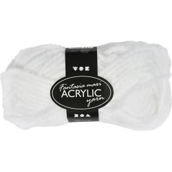 Akrylgarn vit 50 gram