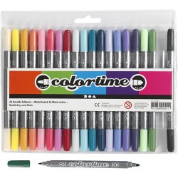 20 st Dubbel filtpennor Pastell