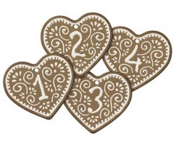Gift tags 1-4, Pepparkaka