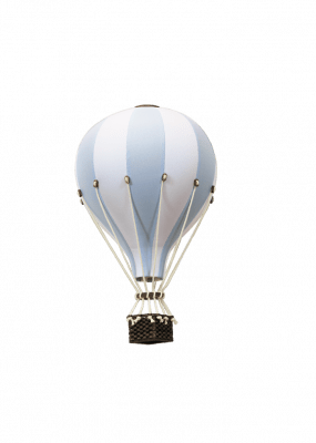 Super Ballon, Luftballong Medium vit/ljusblå