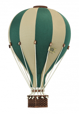 Super Ballon, Luftballong Medium ljusbrun/grön