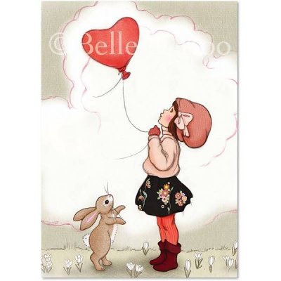 Belle & Boo Heart Shaped Balloon