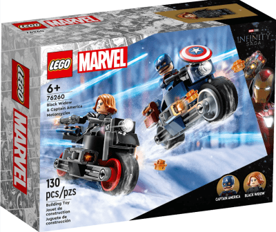 LEGO® Marvel Black Widows & Captain Americas motorcyklar