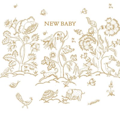 Grattiskort, New Baby, av William Morris