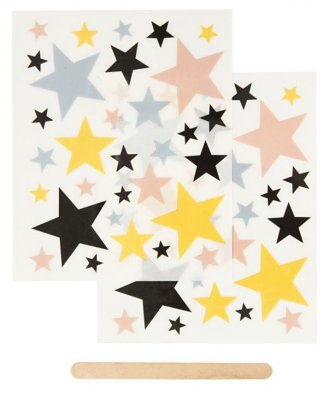 Rub-on stickers, stjärnor